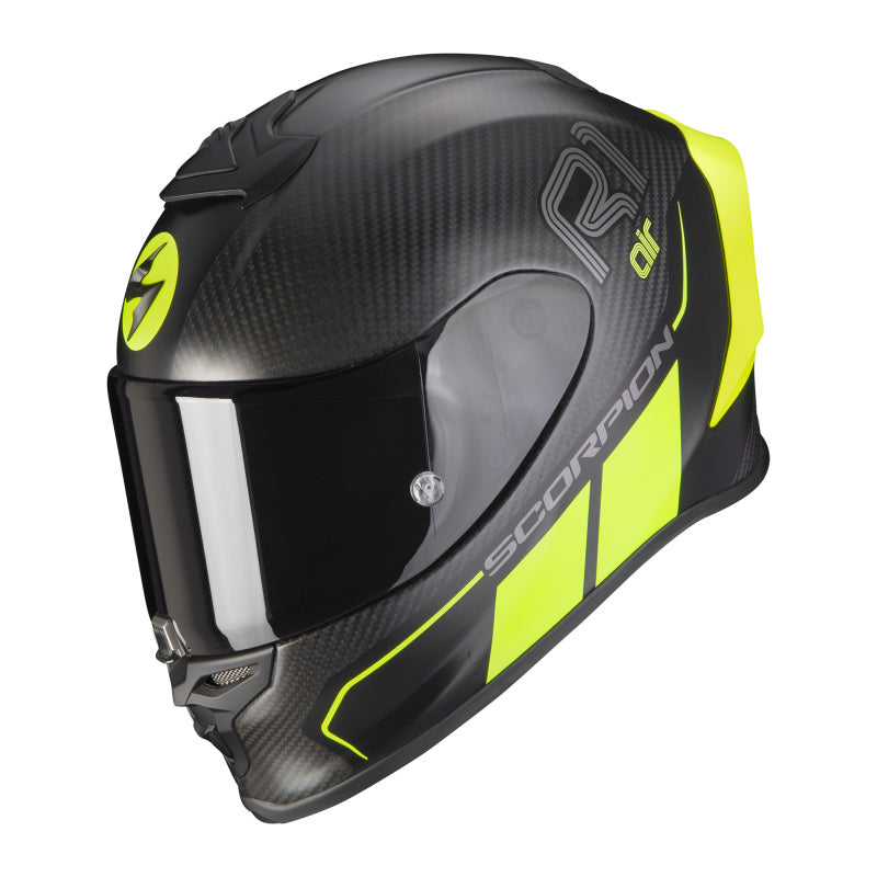 Scorpion EXO R1 Carbon Air Corpus II Matt Black-Neon Yellow