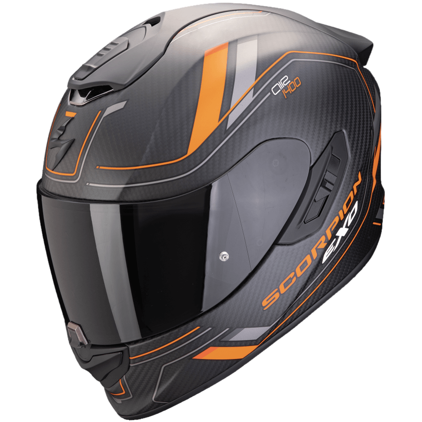Scorpion EXO 1400 EVO II Carbon Air Mirage Mattschwarz-Orange