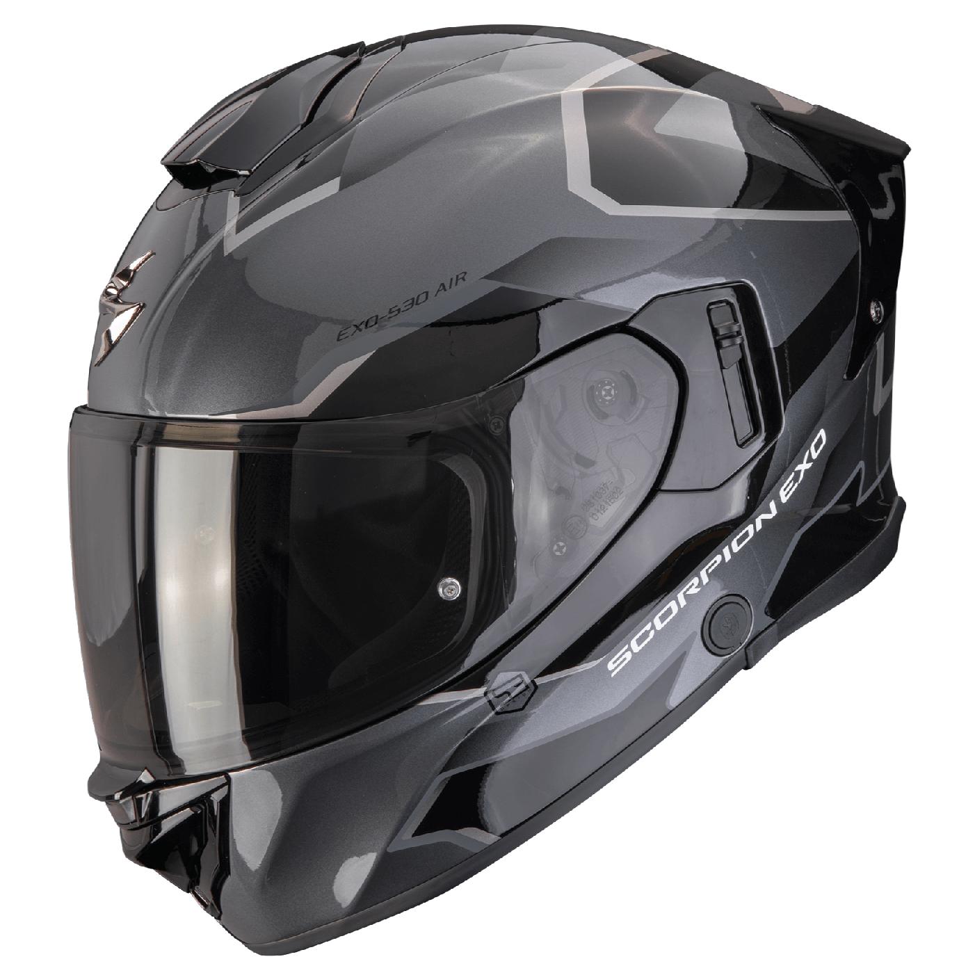 Scorpion EXO-530 AIR CLIP Silber-Schwarz