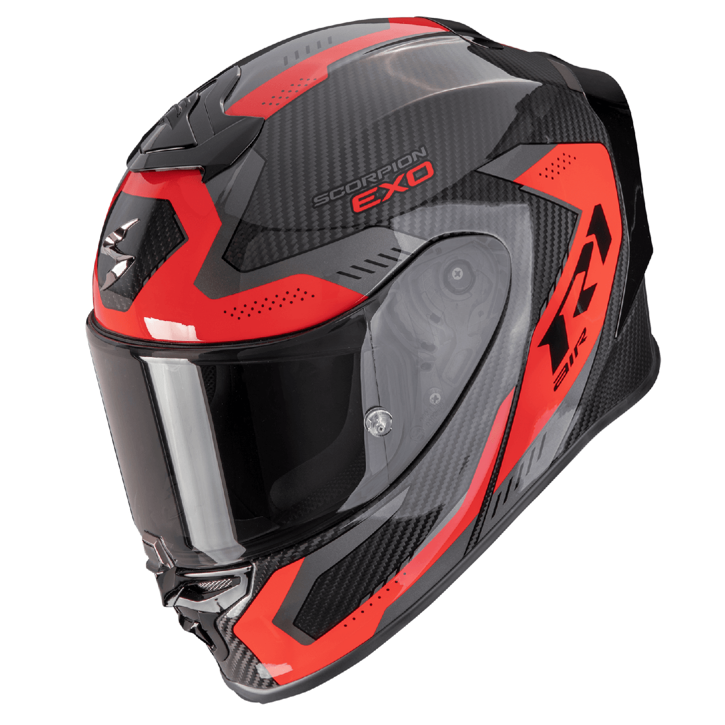 Scorpion EXO-R1 EVO CARBON AIR PROPEL Schwarz-Rot