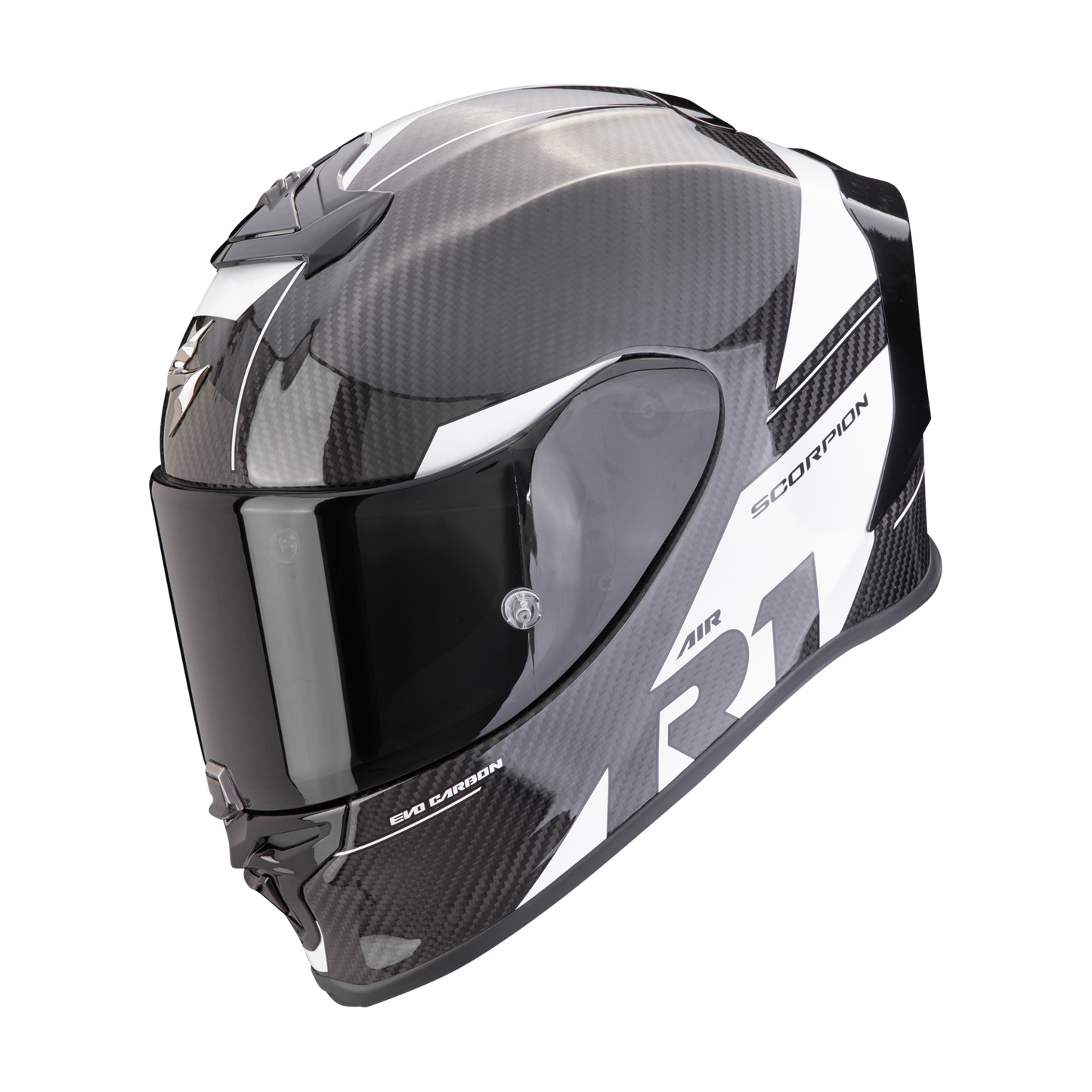 Scorpion EXO-R1 EVO CARBON AIR | Rally black and white