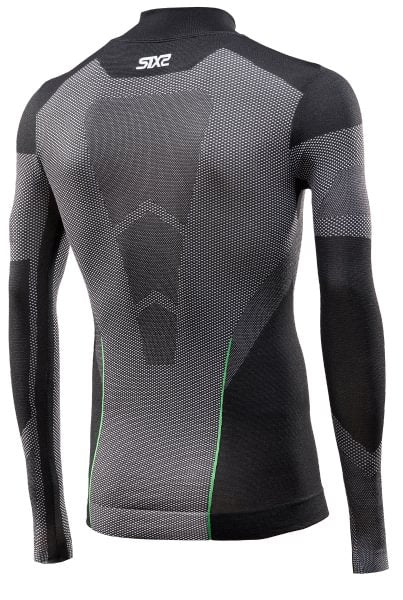 SIXS TS3L V2 Langarm Shirt Leicht hoher Kragen | black-carbon