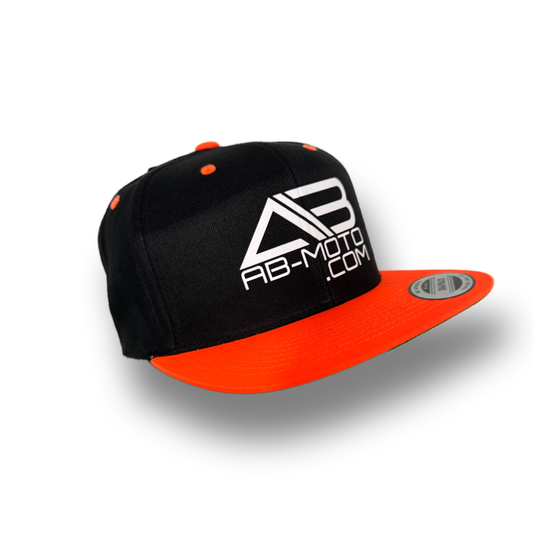Snapback schwarz | neon-orange