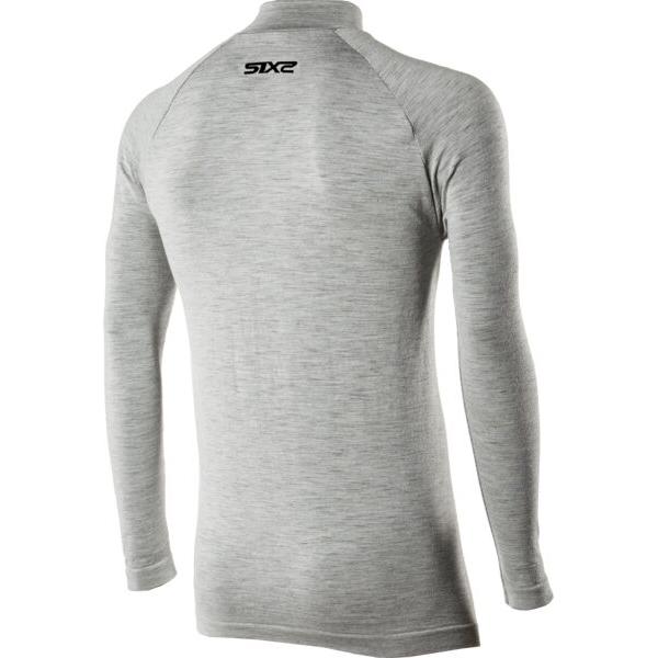 SIXS TS3 Merino Langarm Shirt hoher Kragen | Wool Gray