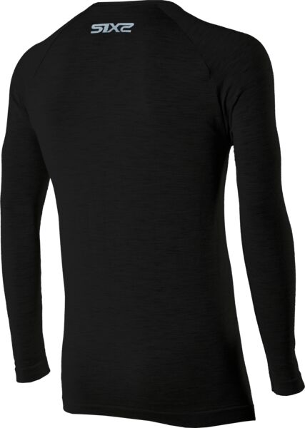 SIXS TS2 Merino Langarm Shirt | Wool Black
