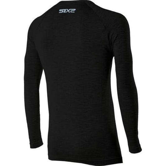 SIXS TS2 Merino Langarm Shirt | Wool Black