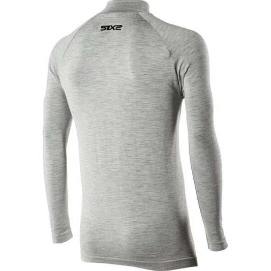 SIXS TS3 Merino Langarm Shirt hoher Kragen | Wool Gray