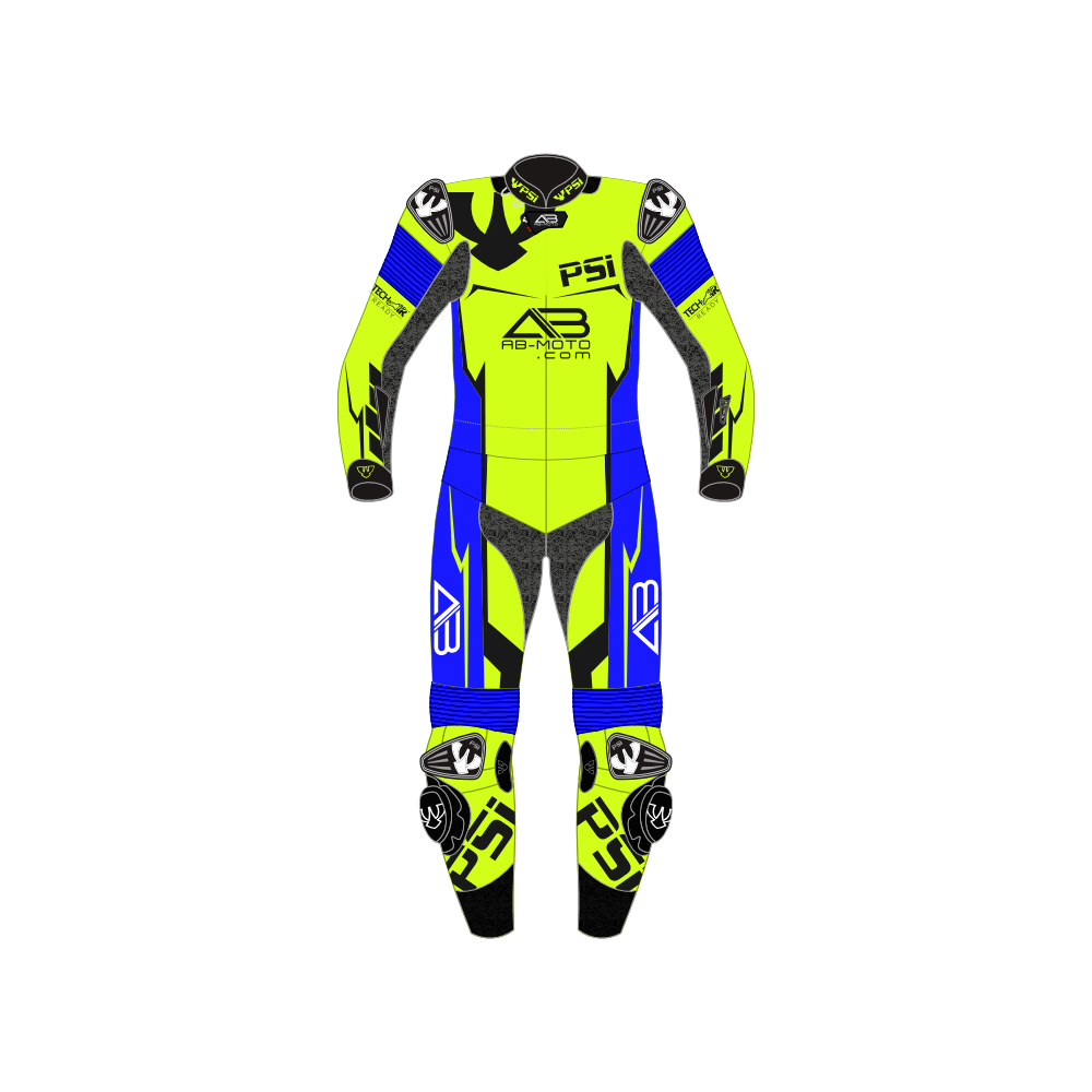 PSI BETA Zweiteiler Lederkombi - customized - Beispiel gelb-blau