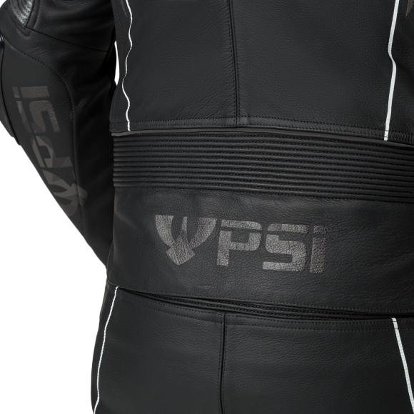 PSI DELTA Zweiteiler Lederkombi Herren Schwarz-grau-weiss