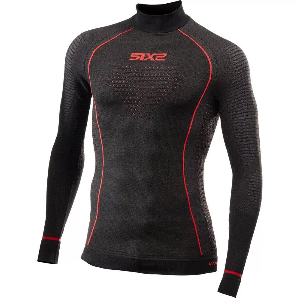 SIXS TS3W Langarm Shirt | Thermo | black-red