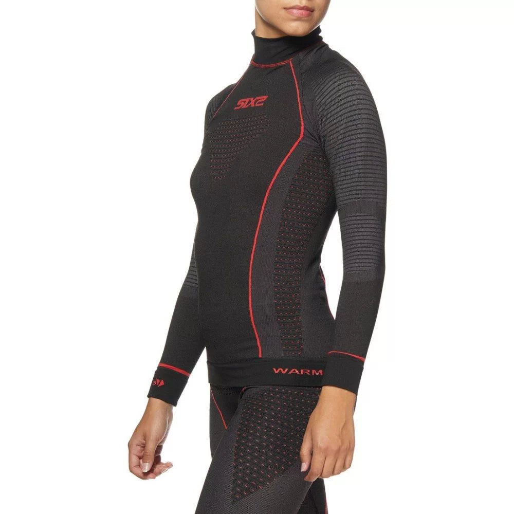 SIXS TS3W Langarm Shirt | Thermo | black-red