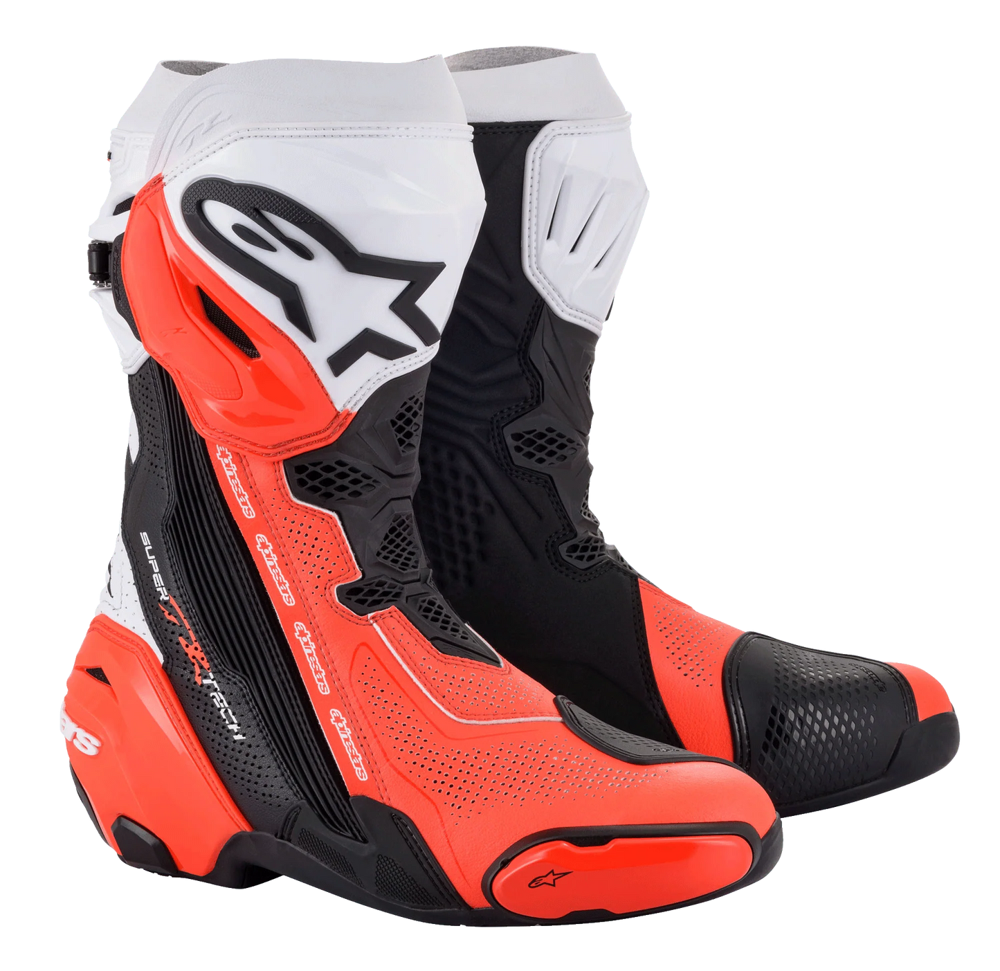 Alpinestars Supertech R Vented | black-white-red fluo