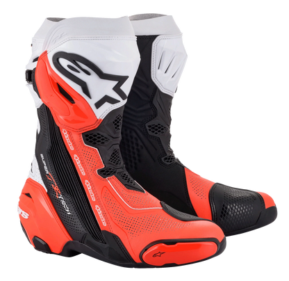 Alpinestars Supertech R Vented | black-white-red fluo