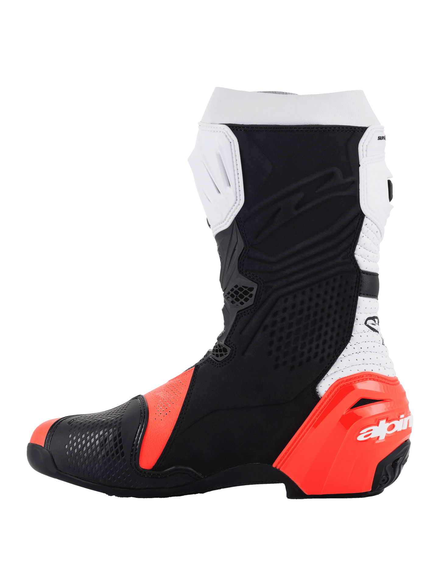 Alpinestars Supertech R Vented | black-white-red fluo