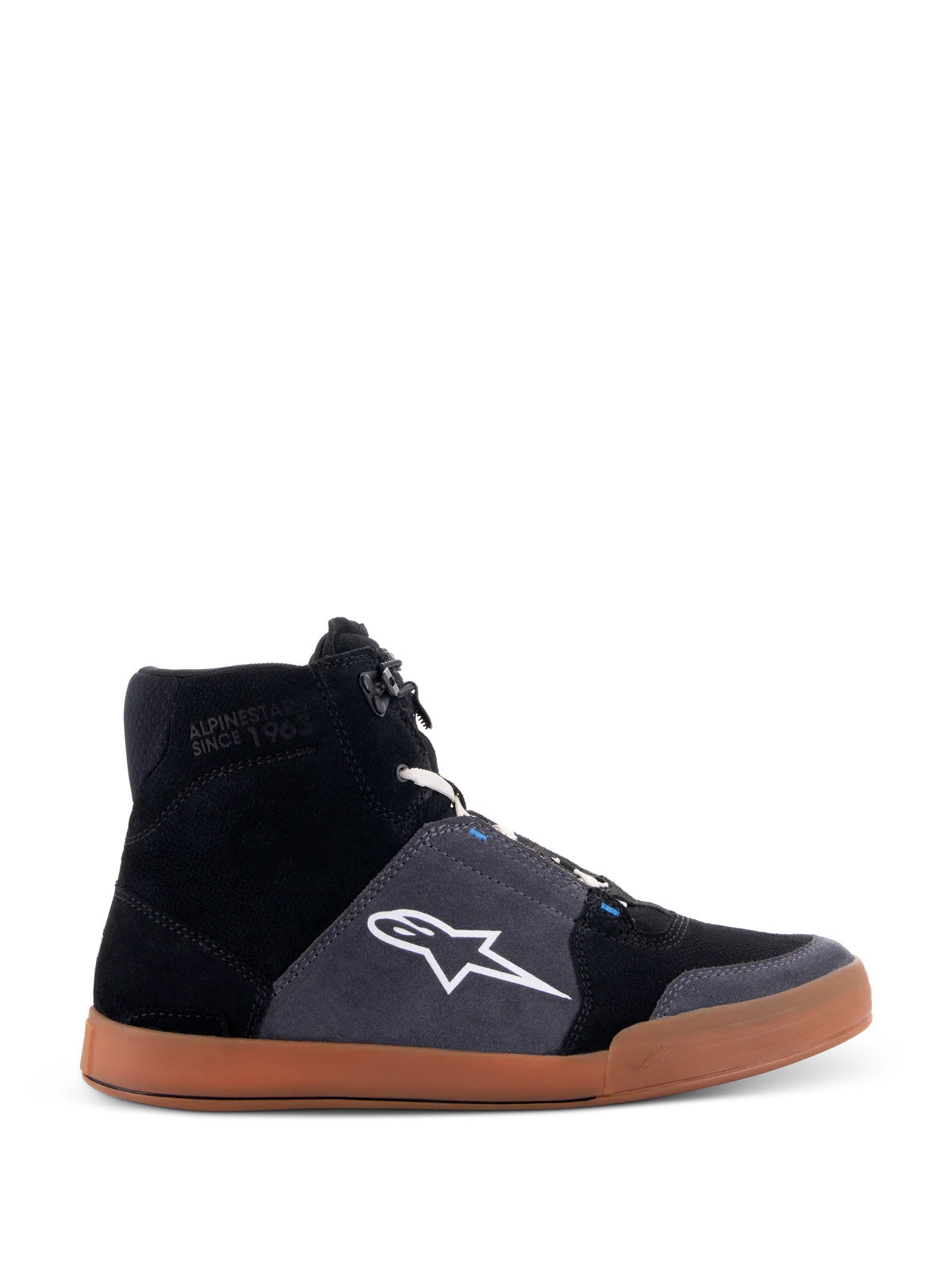 Alpinestars Chrome Schuhe | Black Asphalt Gum Blue