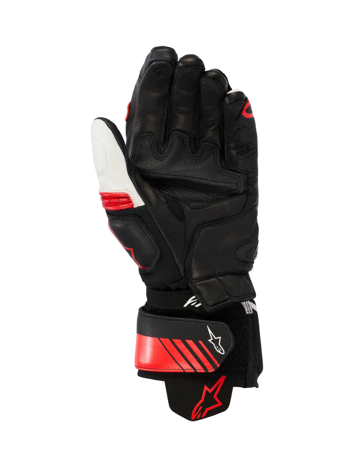 Alpinestars GP PLUS R V3 LEATHER GLOVES | black-white-bright red
