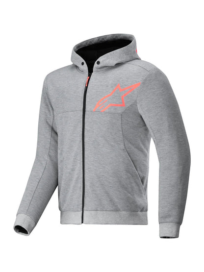 Alpinestars Chrome V2 Sport Hoodie | Gray Heather Red Fluo