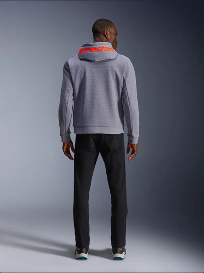 Alpinestars Chrome V2 Sport Hoodie | Gray Heather Red Fluo