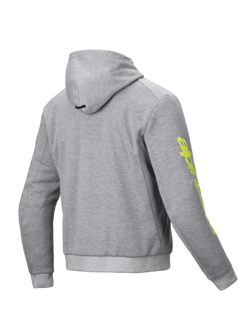 Alpinestars Chrome V2 Sport Hoodie | Gray Heather Fluo Yellow