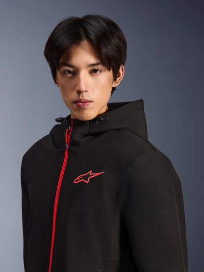 Alpinestars Radium Tech Kapuzenjacke | Black Bright Red