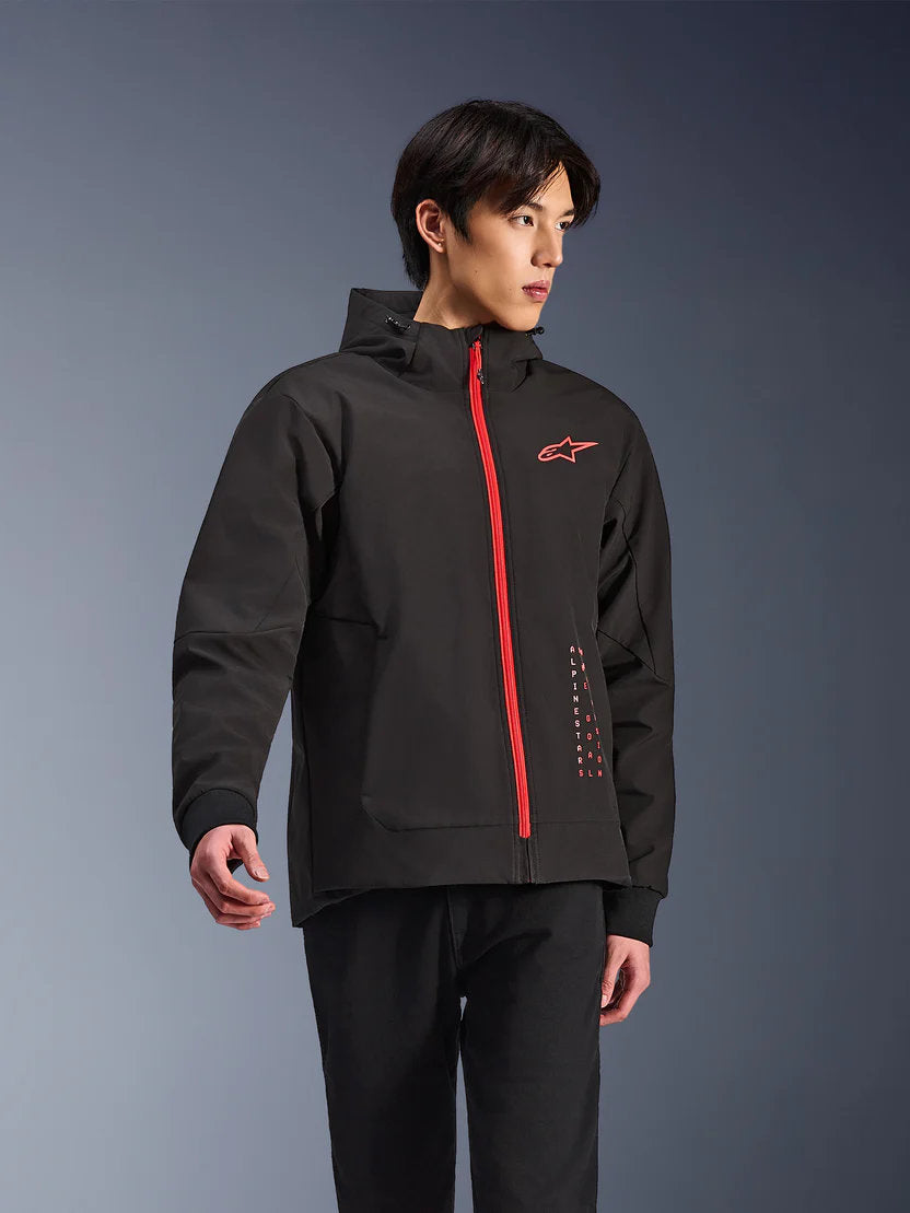 Alpinestars Radium Tech Kapuzenjacke | Black Bright Red