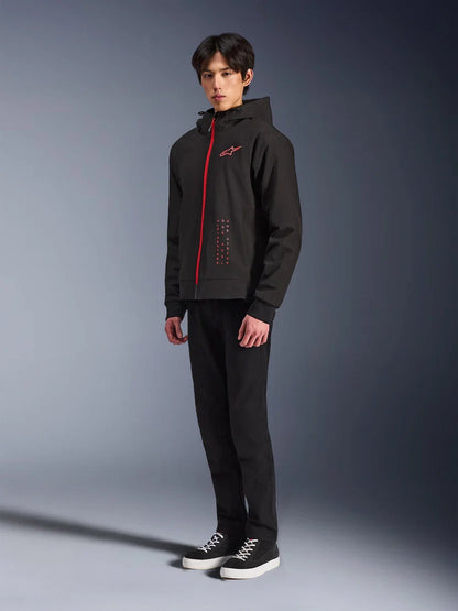 Alpinestars Radium Tech Kapuzenjacke | Black Bright Red