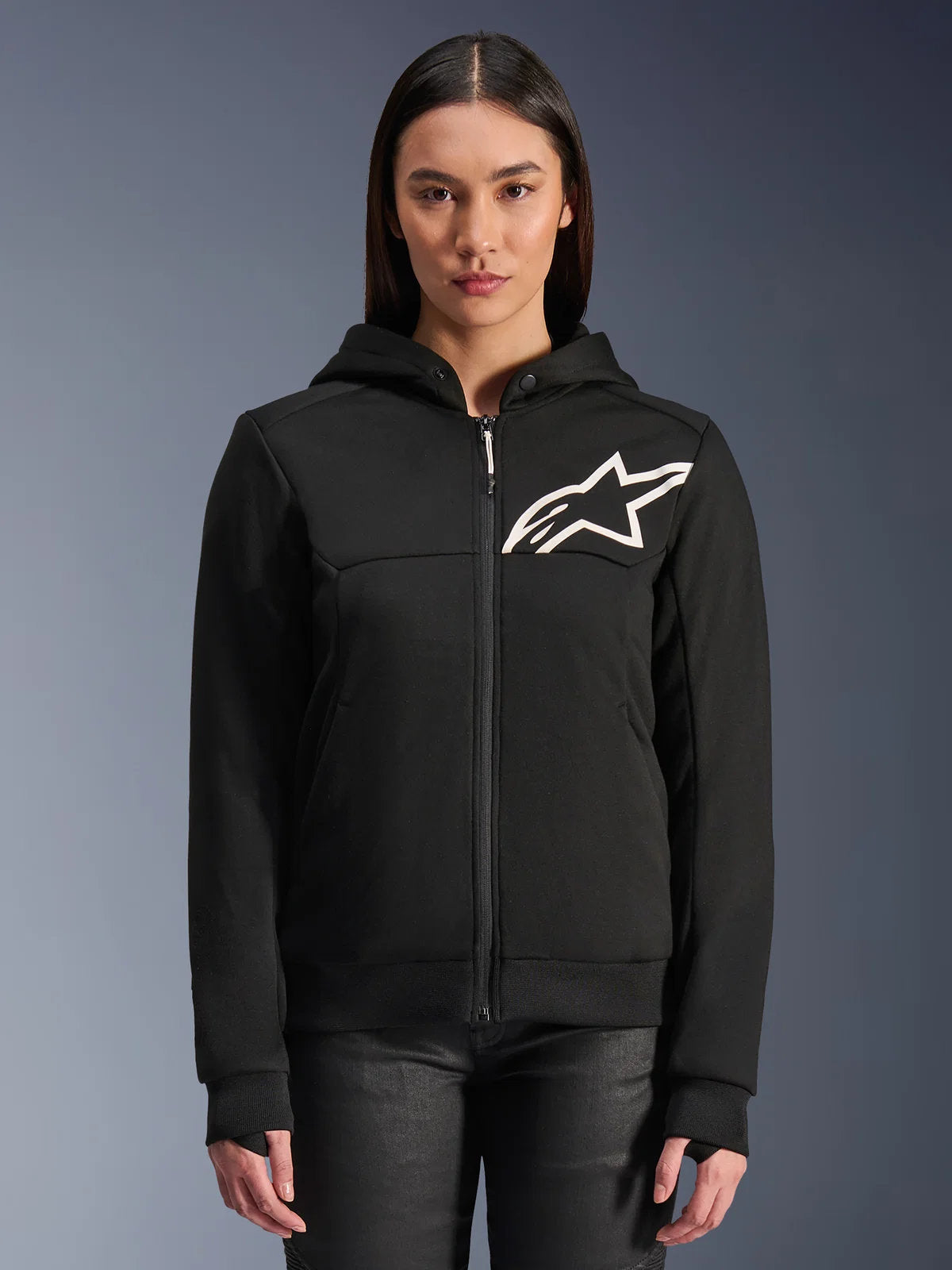 Alpinestars Stella Chrome V2 Sport Hoodie | Black White