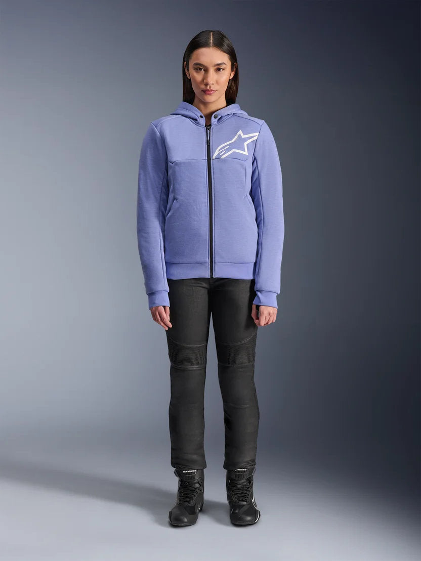 Alpinestars Stella Chrome V2 Sport Hoodie | Blue Violet White