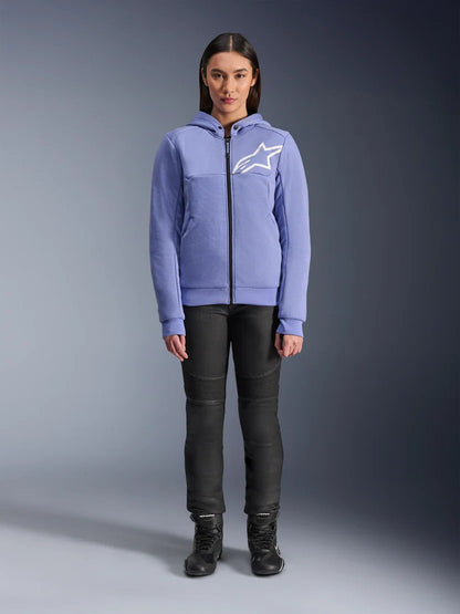Alpinestars Stella Chrome V2 Sport Hoodie | Blue Violet White