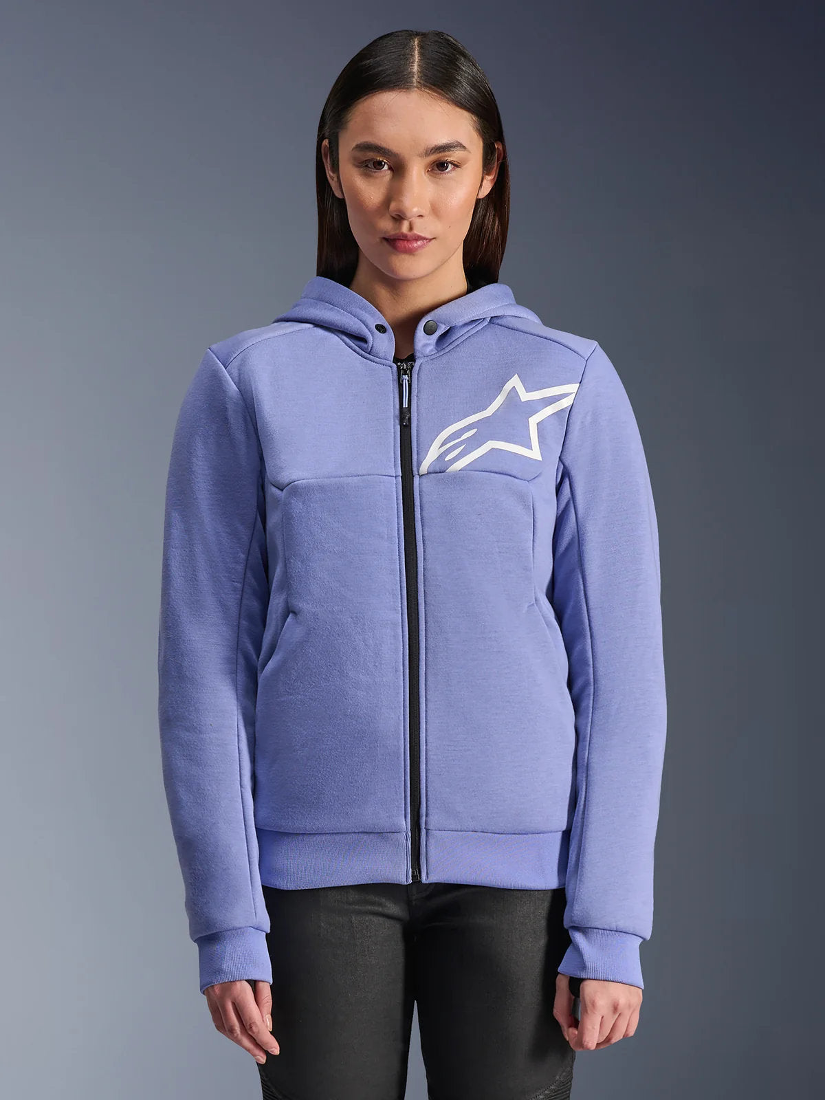 Alpinestars Stella Chrome V2 Sport Hoodie | Blue Violet White
