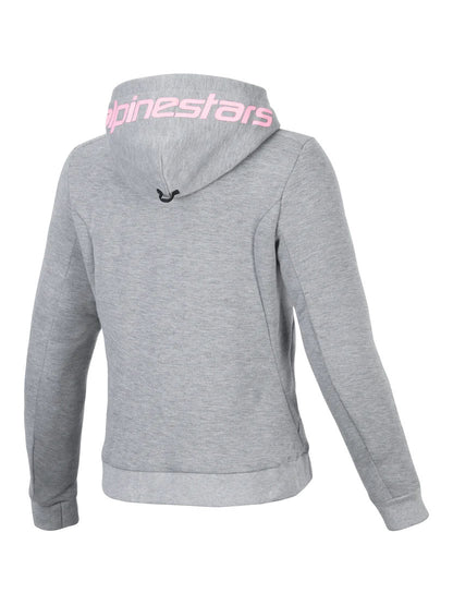 Alpinestars Stella Chrome V2 Sport Hoodie | Gray Heather Pink Fluo