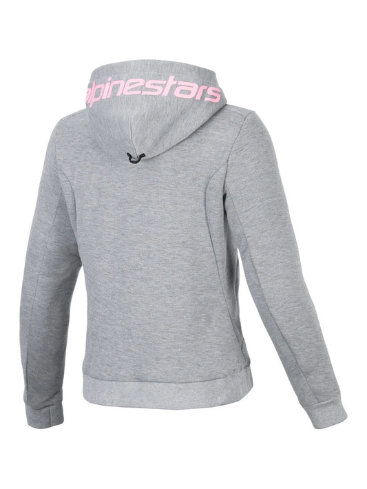 Alpinestars Stella Chrome V2 Sport Hoodie | Gray Heather Pink Fluo