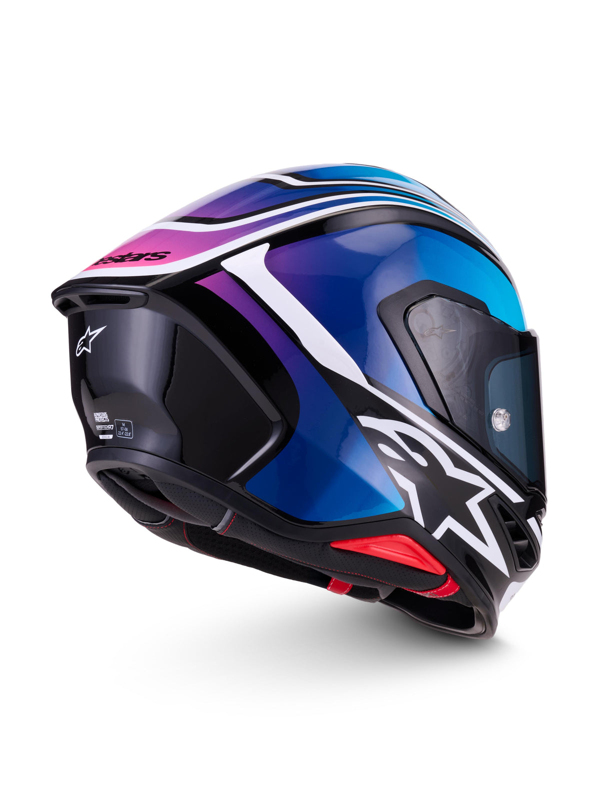 Alpinestars SUPERTECH R7 ZEAL | BLK BLUE PINK FL WHITE GLOSSY