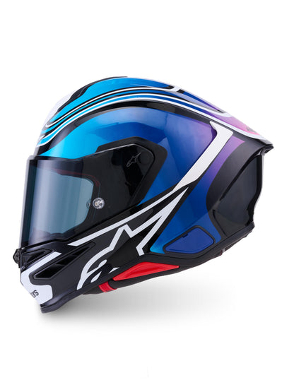 Alpinestars SUPERTECH R7 ZEAL | BLK BLUE PINK FL WHITE GLOSSY