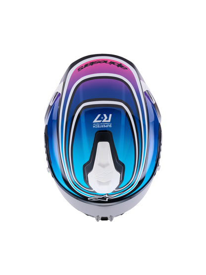 Alpinestars SUPERTECH R7 ZEAL | BLK BLUE PINK FL WHITE GLOSSY