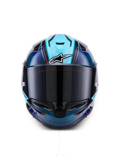 Alpinestars SUPERTECH R7 KINETIS | BLK BLUE PINK FL WHITE GLOSSY