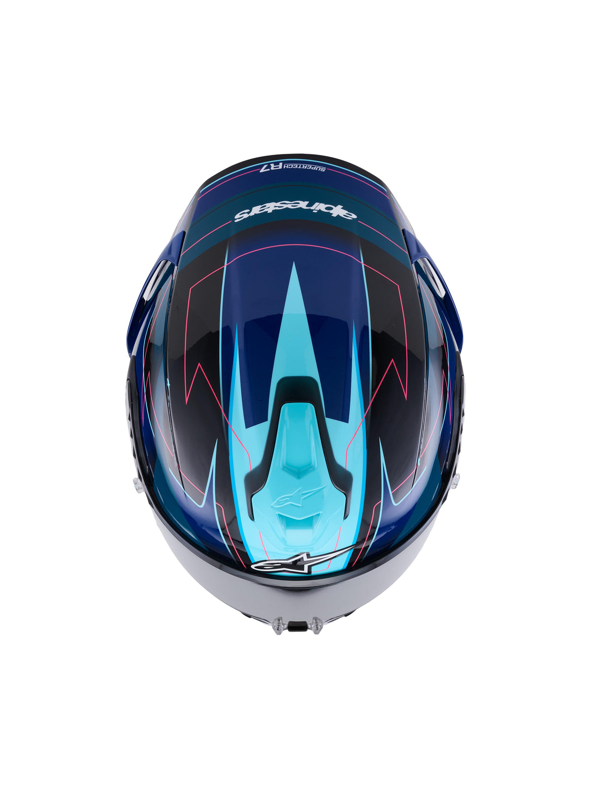Alpinestars SUPERTECH R7 KINETIS | BLK BLUE PINK FL WHITE GLOSSY