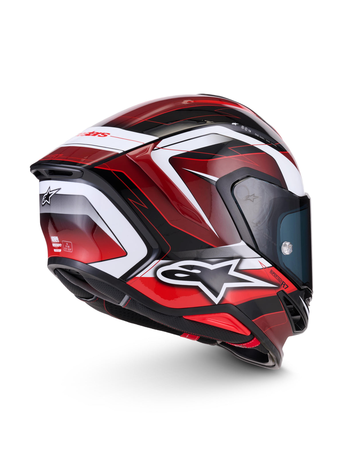 Alpinestars SUPERTECH R7 KINETIS | BLACK RED WHITE GLOSSY