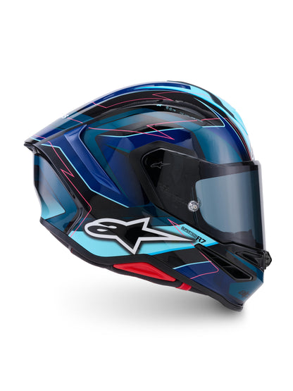 Alpinestars SUPERTECH R7 KINETIS | BLK BLUE PINK FL WHITE GLOSSY
