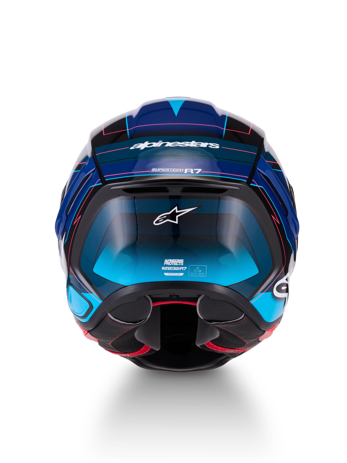 Alpinestars SUPERTECH R7 KINETIS | BLK BLUE PINK FL WHITE GLOSSY