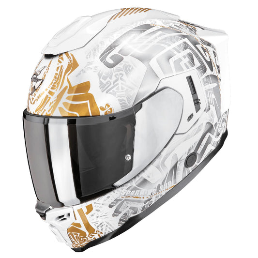 Scorpion EXO-1500 AIR APUS Perlmuttweis-Grau-Gold