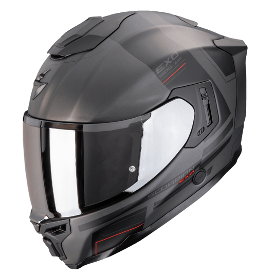Scorpion EXO-1500 AIR DUAL Matt Silber-Schwarz-Rot