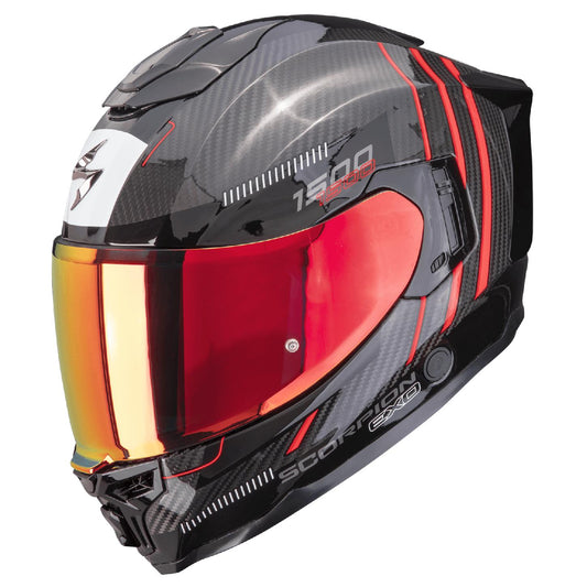Scorpion EXO-1500 CARBON AIR ZITY Schwarz-Rot