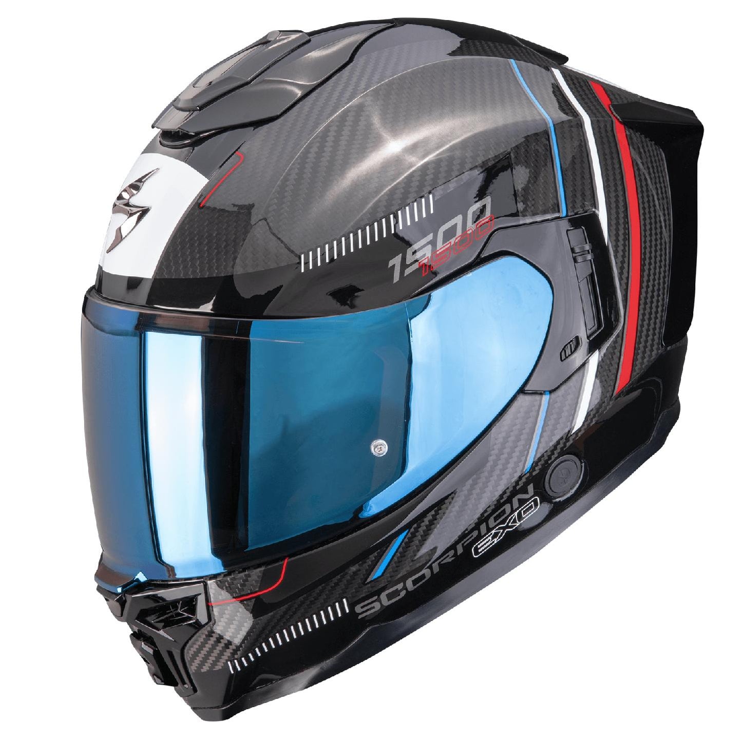 Scorpion EXO-1500 CARBON AIR ZITY Schwarz-Rot-Blau