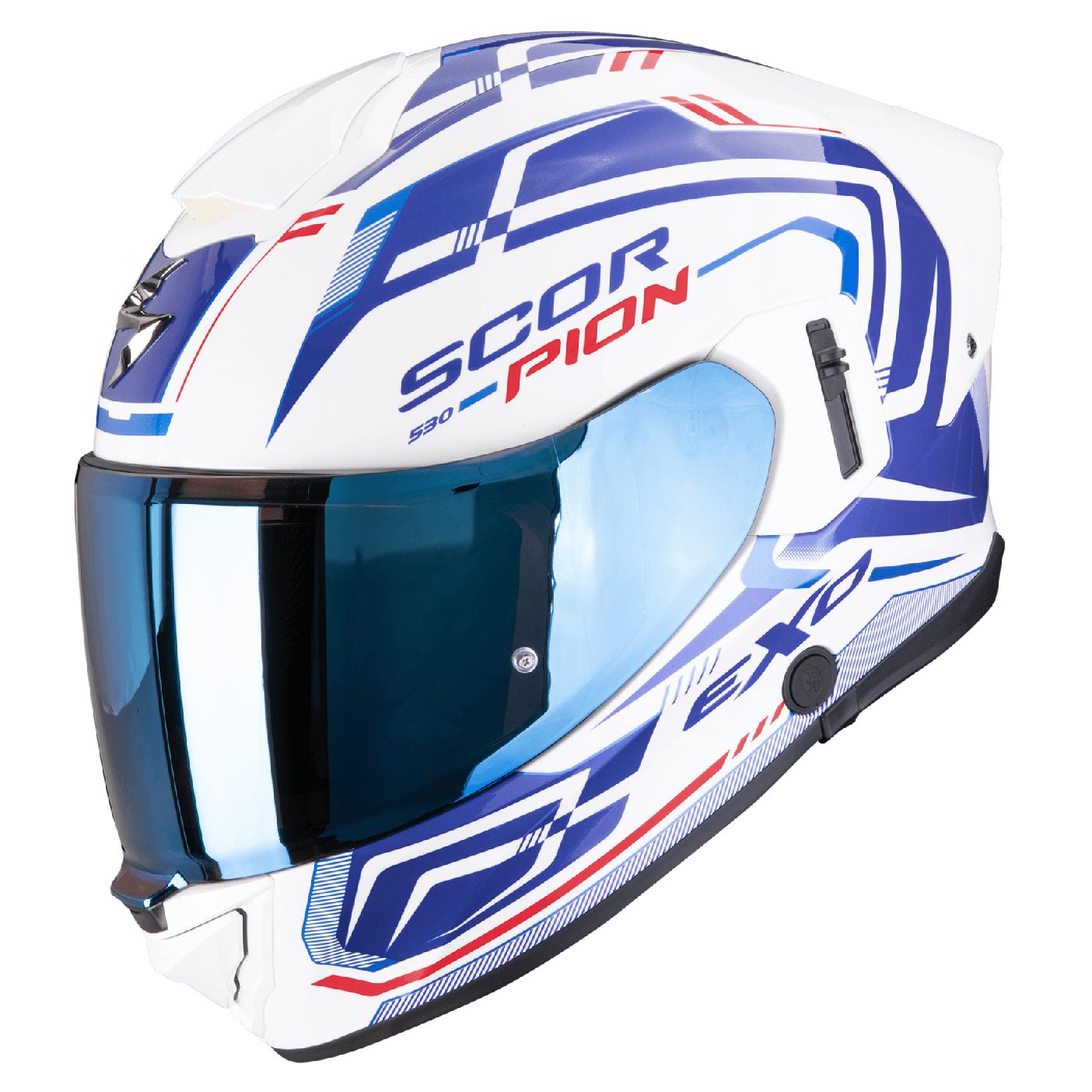 Scorpion EXO-530 AIR SLOPE Weiß-Blau-Rot