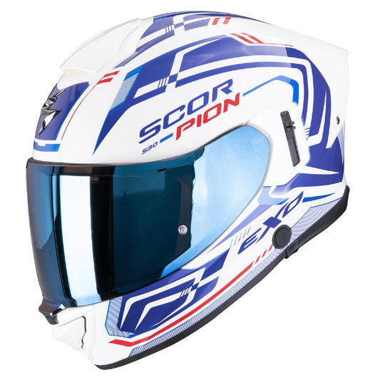 Scorpion EXO-530 AIR SLOPE Weiß-Blau-Rot