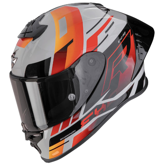 Scorpion EXO-R1 EVO II AIR ADRENALINE Grau-Rot-Orange