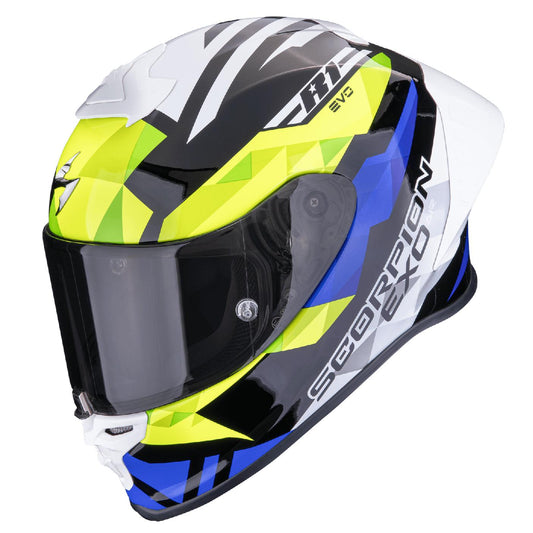 Scorpion EXO-R1 EVO II AIR VALERE Schwarz-Blau-Neon gelb