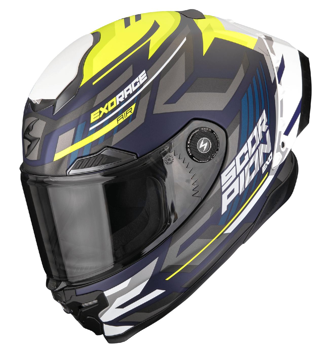 Scorpion EXO-RACE AIR KOBRA Blau-Neon Gelb Matt