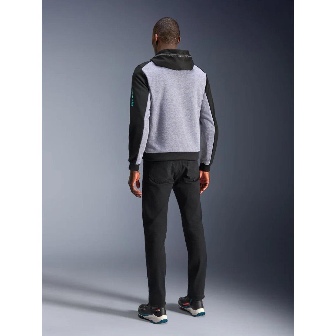 Alpinestars Chrome V2 Sport Hoodie | Black Gray Heather Turquoise